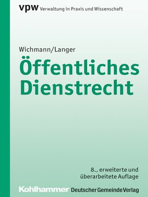 cover image of Öffentliches Dienstrecht
